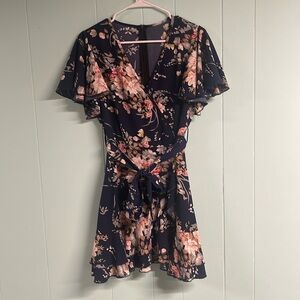 Navy floral dress